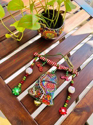 XMas special hangings - bell with beautiful embroidery - for door or wall