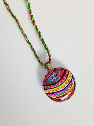 Fiery Red Circle Pendant