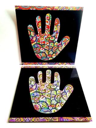 Haath-ee Black Square Mats - Set of 2