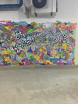 "A FLIGHT OF BIRDS" MURAL AT DLF MALL OF INDIA, EAST END