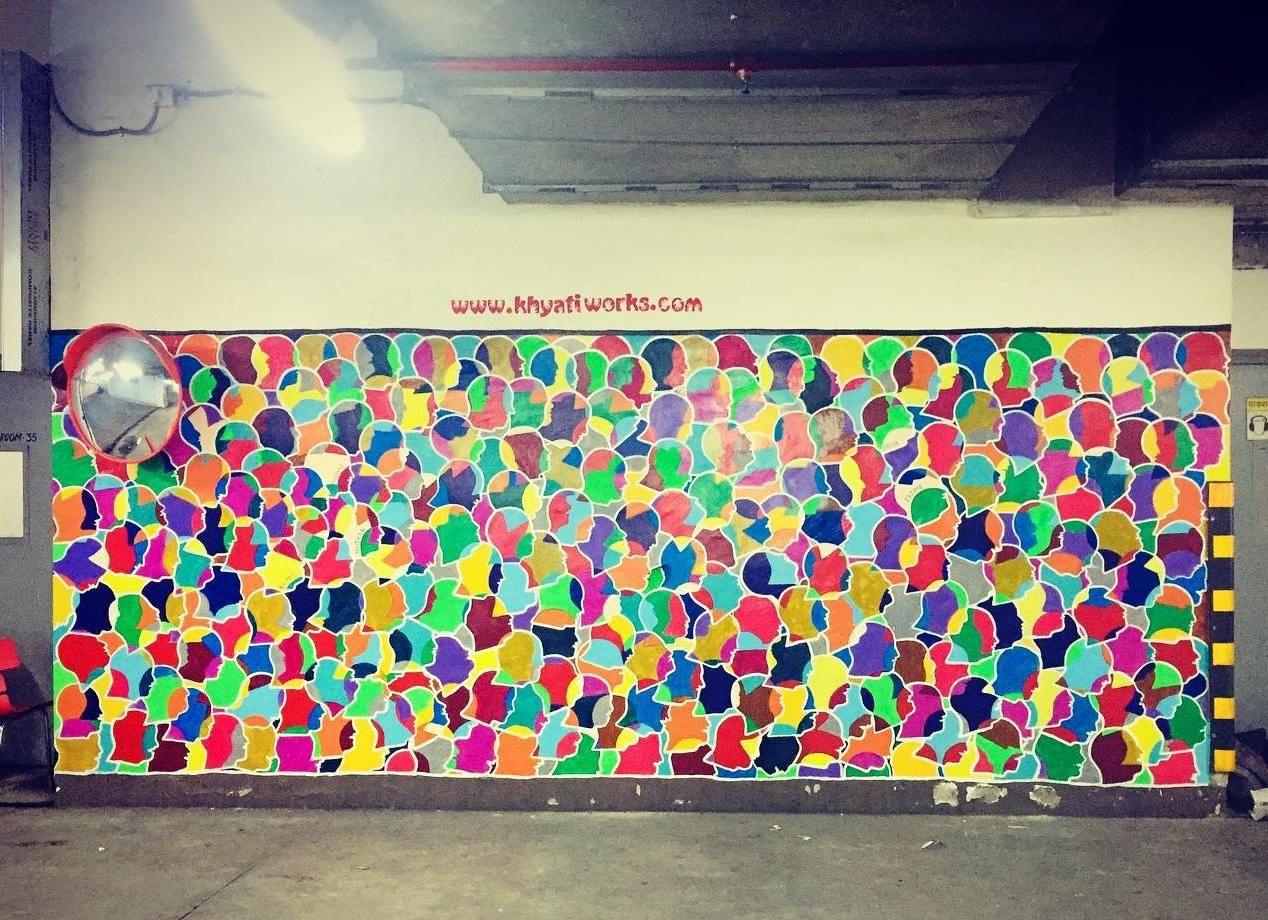 Celebrating Diversity ' Mural at DLF Mall Of India, Noida