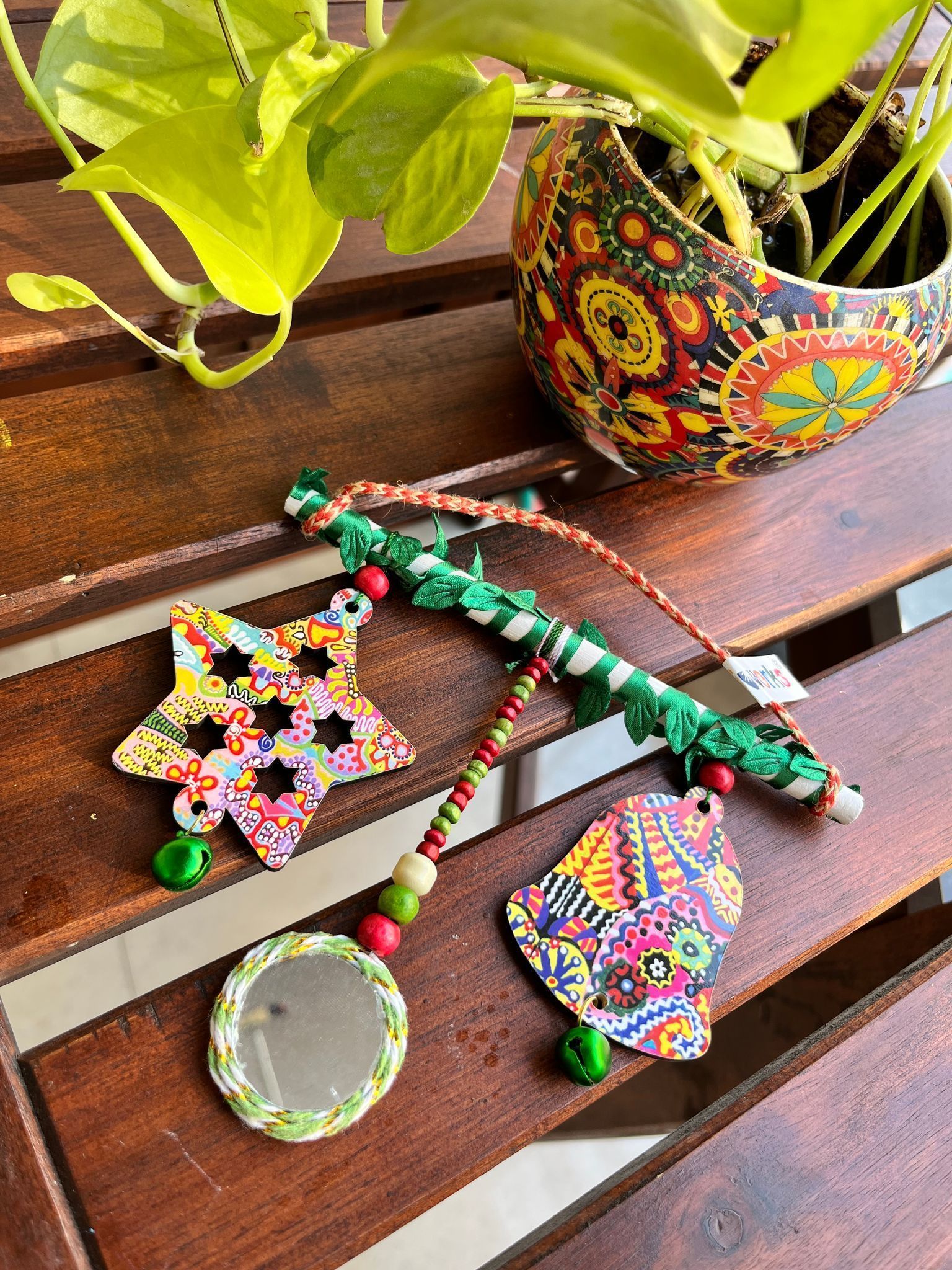 XMas special hangings - star and bell - for door or wall