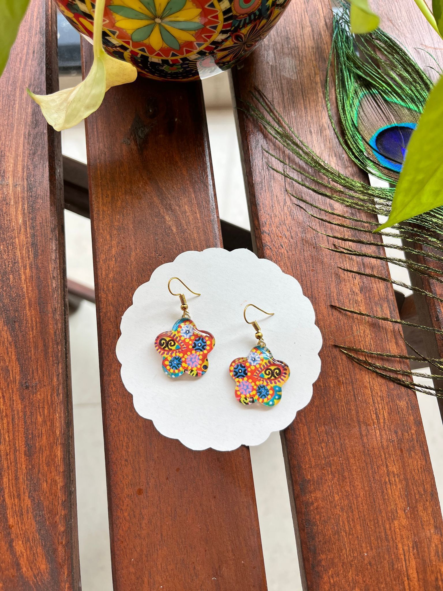 Flora-Flora glass Earrings