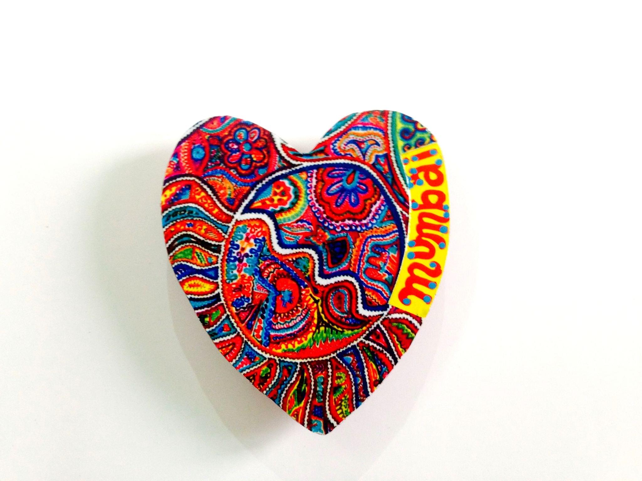 Art Heart Mumbai Wooden Magnet