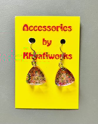 My-Peacock small triangle earrings glass Earrings