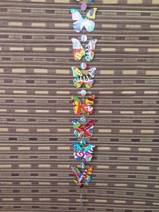 BRIGHT COLOR BUTTERFLY SHAPED BUNTING WITH TASSEL 2