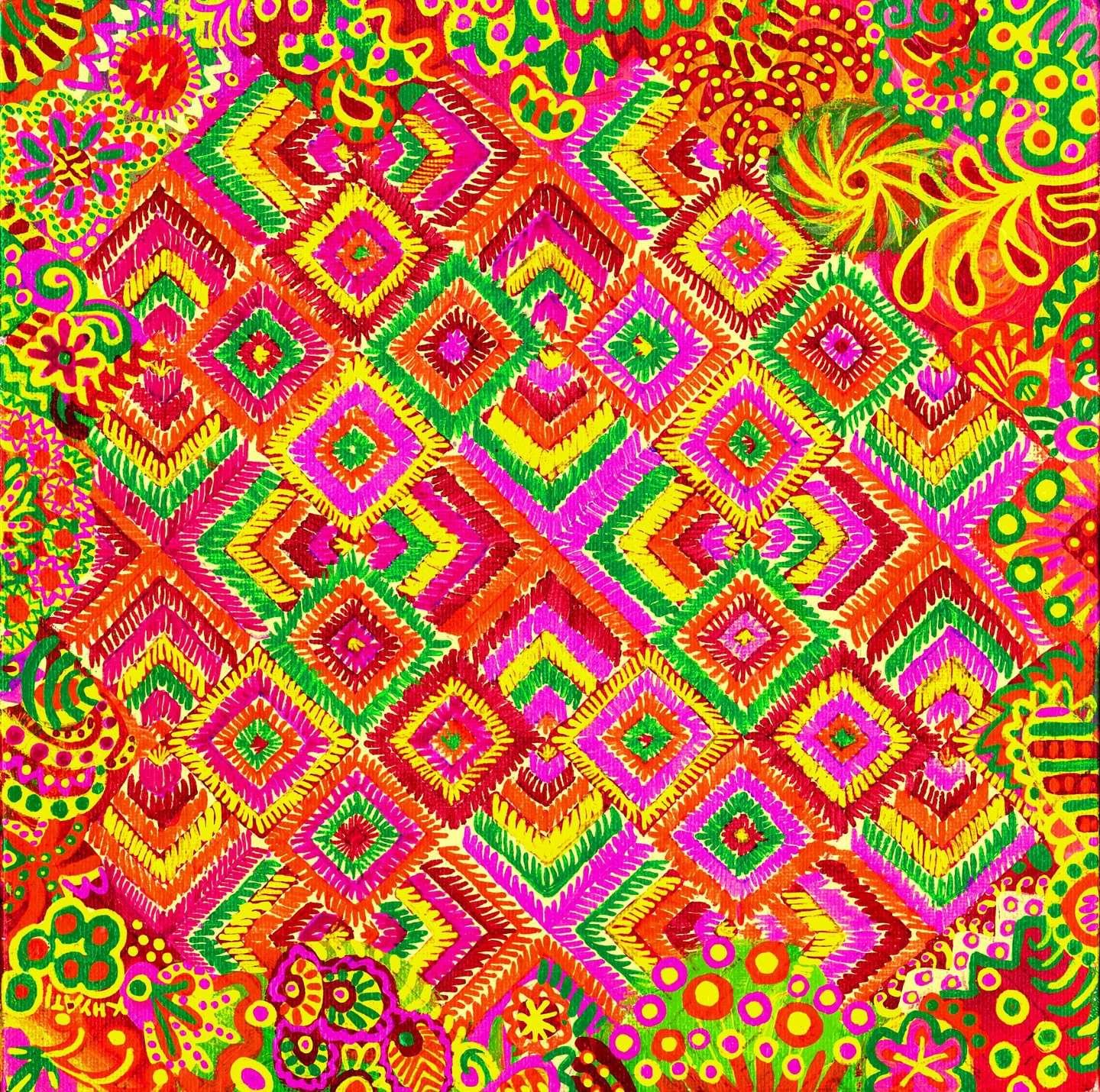 Khyati's Phulkari Canvas Print