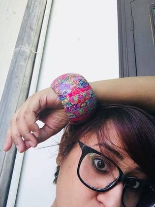 Rosalyn - Pink Wooden Bangle