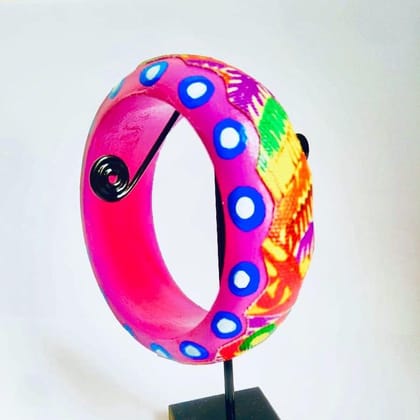 A Quirky Affair - Pink Phulkari Bangle