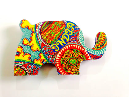 The Elements Elephant India Wooden Magnet