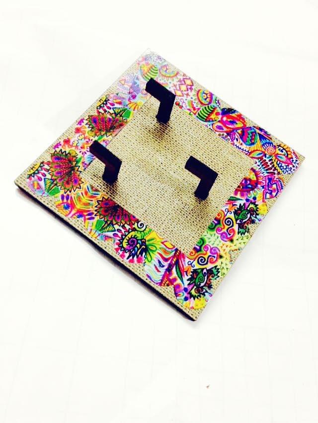 Key Holders - Square Jute Base With Summer trail jute Artwork Frame