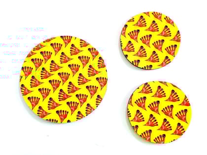 Lakshmi Padam Round Mat and Coaster Set