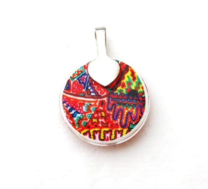 Raapchik-Green Circle Glass Pendant