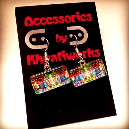 Spring Fiesta Rectangle Earrings