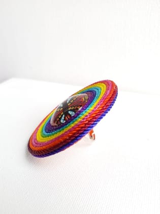 COLORS IN THE AIR - CIRCLE GLASS RING