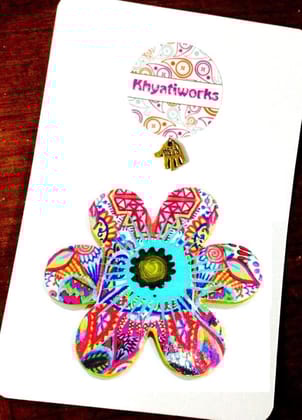 Floral Bliss Wooden Magnet