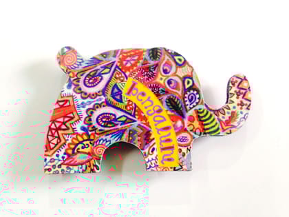 Summer Trail Elephant Bengaluru Wooden Magnet