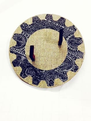 Key Holders - Gear Circle Jute Base With ILLU-GINATION Artwork Frame