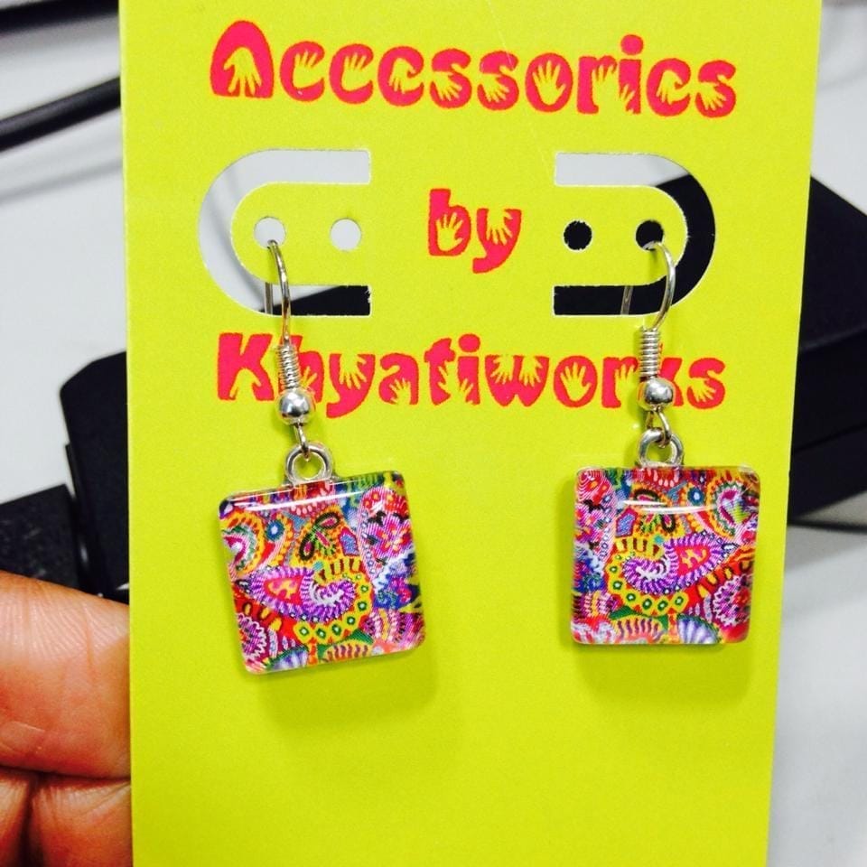 The All Color Earrings - Domed Squares