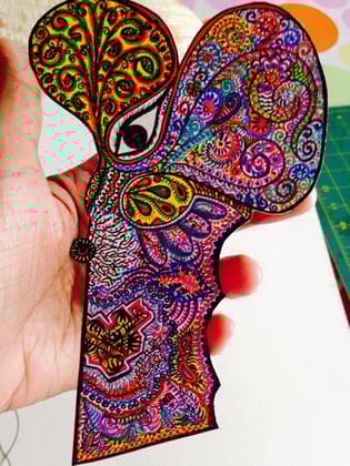 Bibliophile - handpainted bookmark