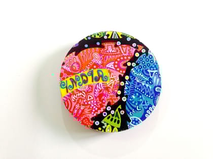 Vibgyorise Circle India Wooden Magnet