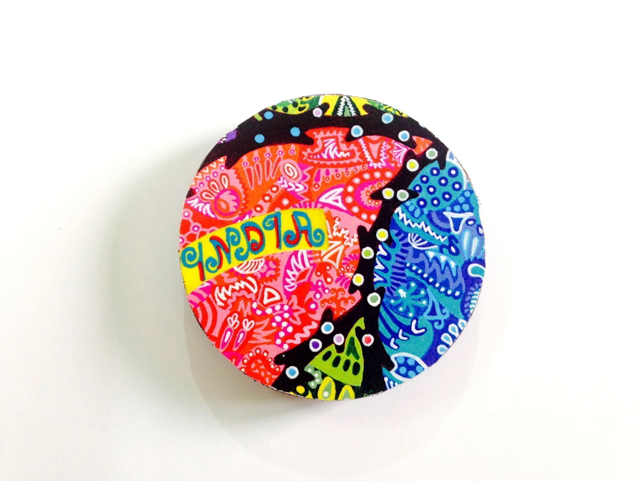 Vibgyorise Circle India Wooden Magnet