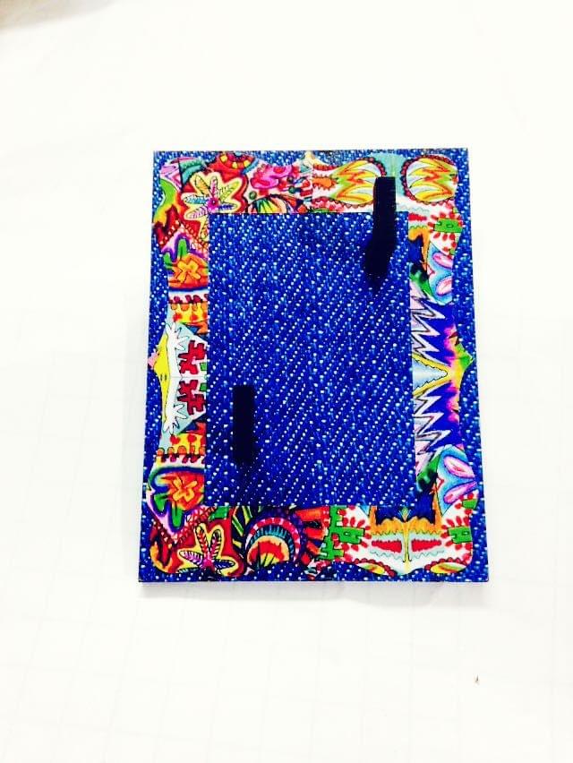 Key Holders - rectangle Denim Base With Spring fiesta Artwork Frame