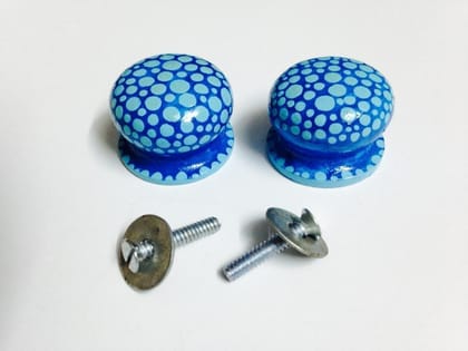 Blue Bubble Knobs - Set of 2 Blue Bubble Knobs - Set of 2