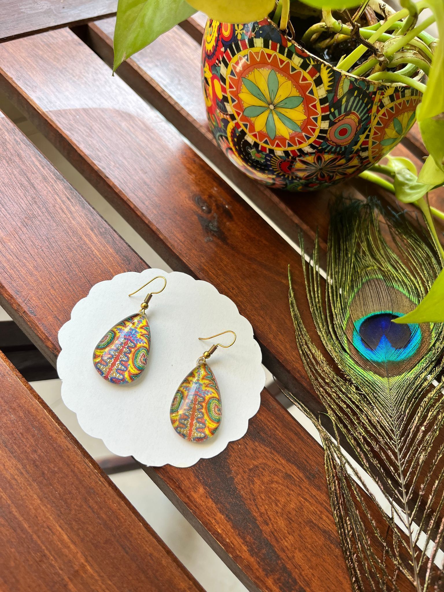 A-DROP-OF-RAIN - glass drop Earrings