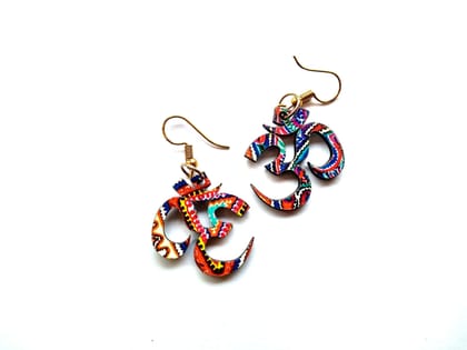 Artwork Wooden Earrings - Om earrings in assorted Artworks