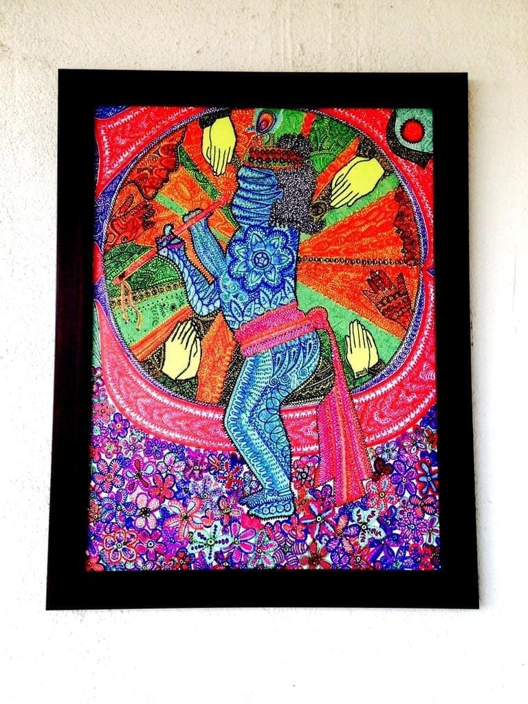 Little Krishna and His Devotees Canvas Print