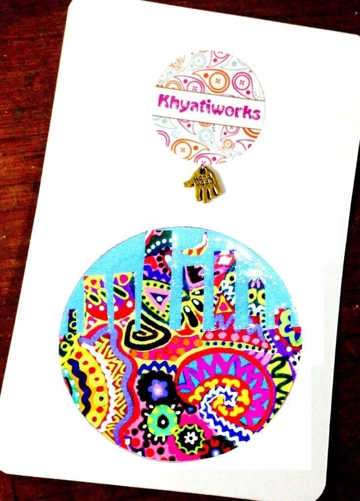 The Big City Wooden Magnet