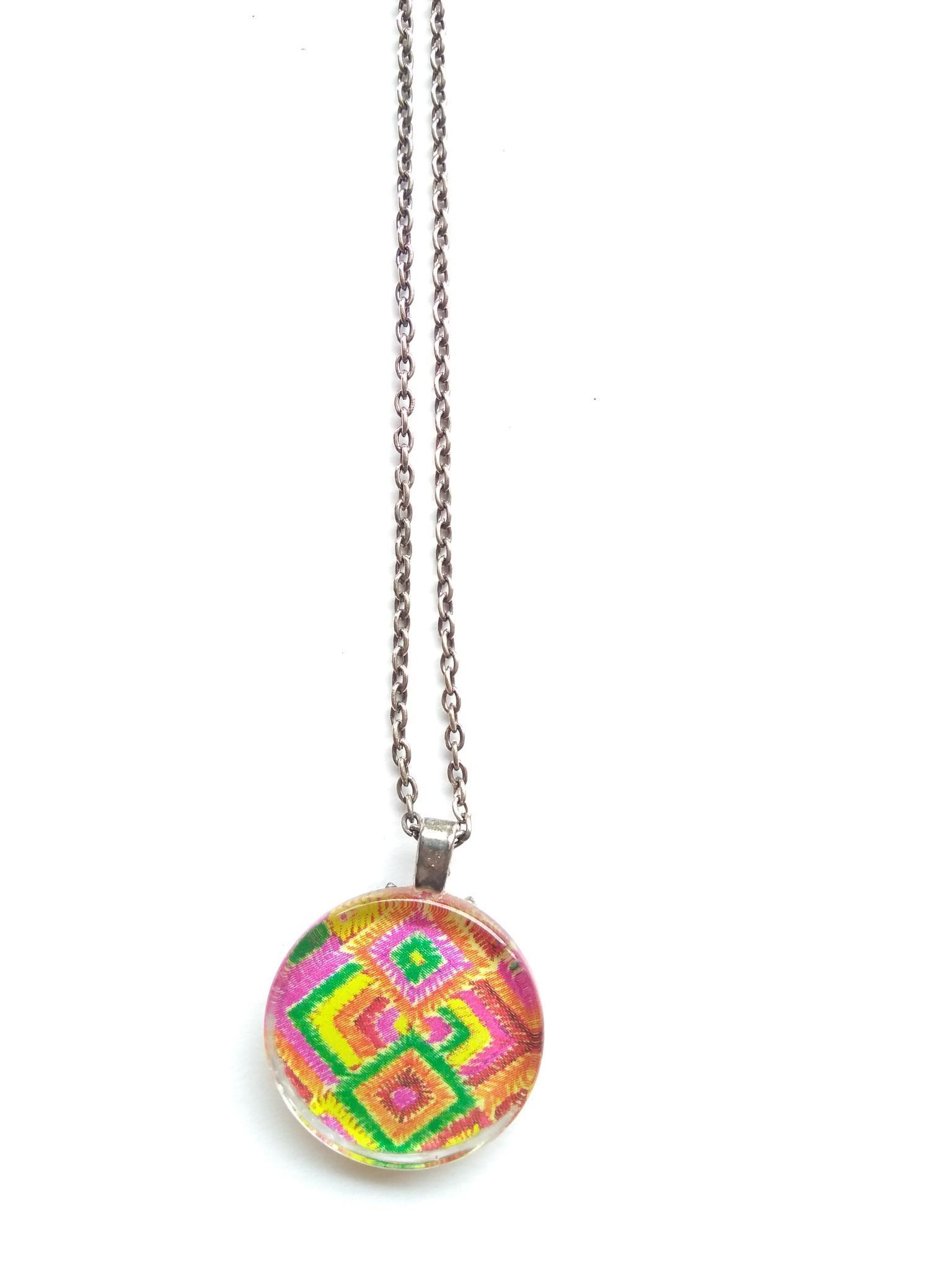 Favourite phulkari glass pendant