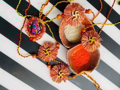 A bright day Swastik Rakhi - 1 piece