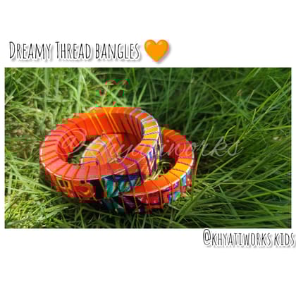 Dreamy Thread Bangles Orange - Single Piece Dreamy Thread Bangles Orange - Single Piece