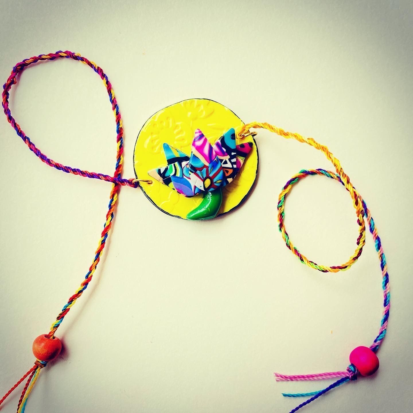 Lotus Clay Rakhi - 1 piece