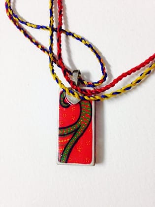 Very-Strawberry Rectangle Glass Pendant