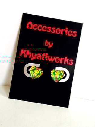 The Phulkari Series - Heart Studs