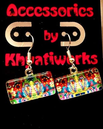 Spring Fiesta Rectangle Earrings