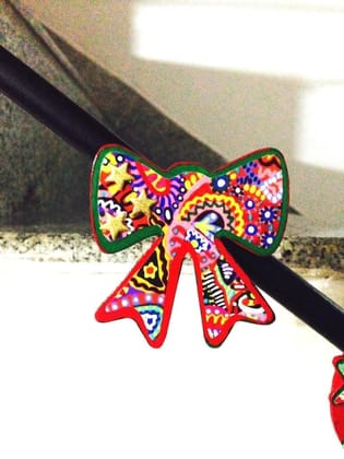 XMas Special Fancy Bow Fridge Magnet