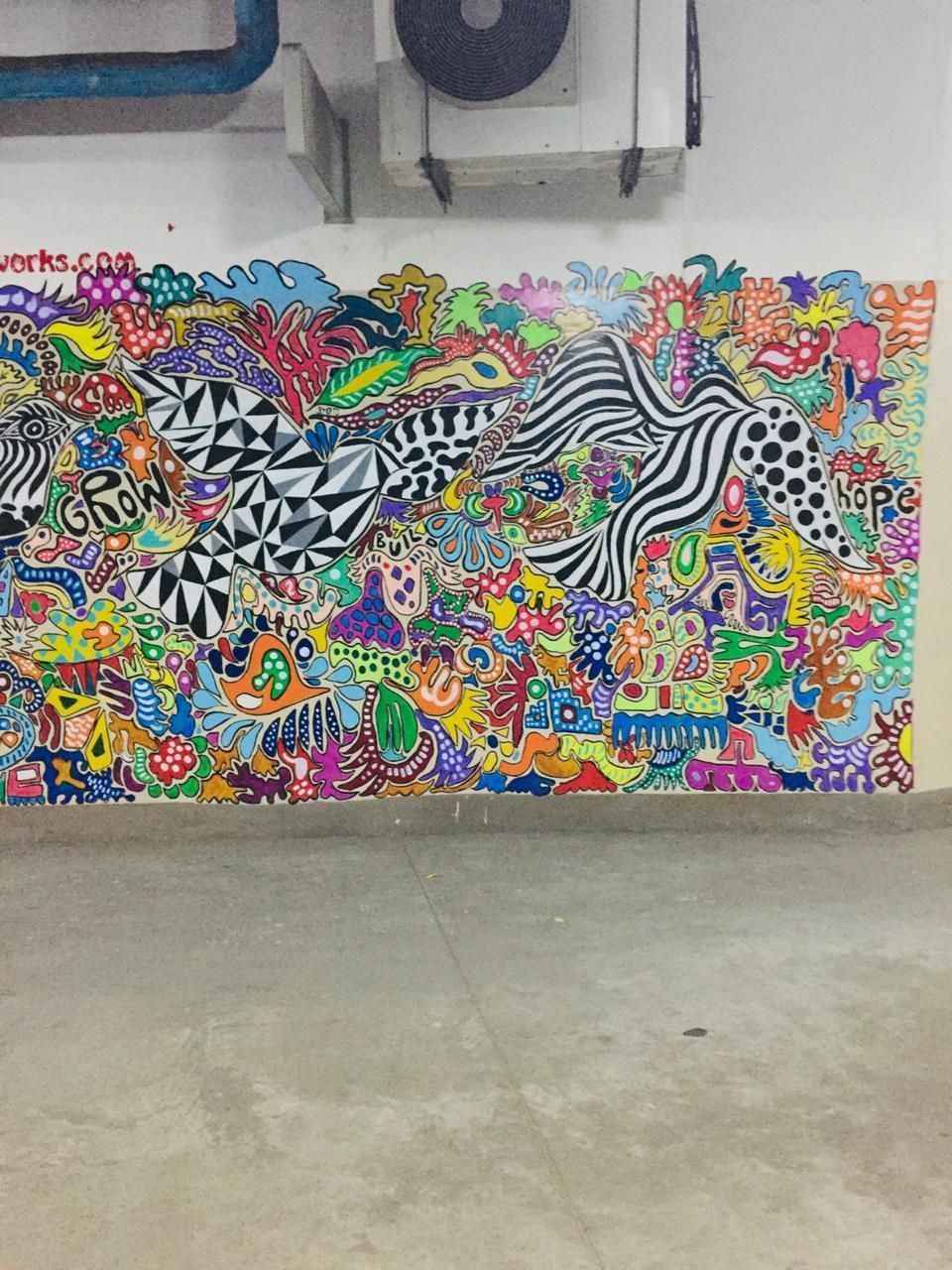 "A FLIGHT OF BIRDS" MURAL AT DLF MALL OF INDIA, EAST END