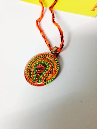 The Ornate-Drizzle Circle Glass Pendant