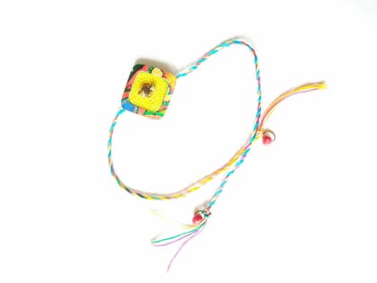 Good Luck Diamond Shaped Rakhi