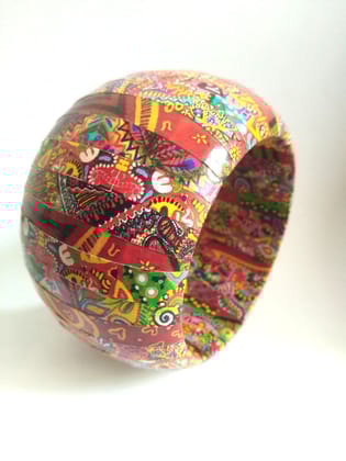 RED - DAZZLE WOODEN BANGLE