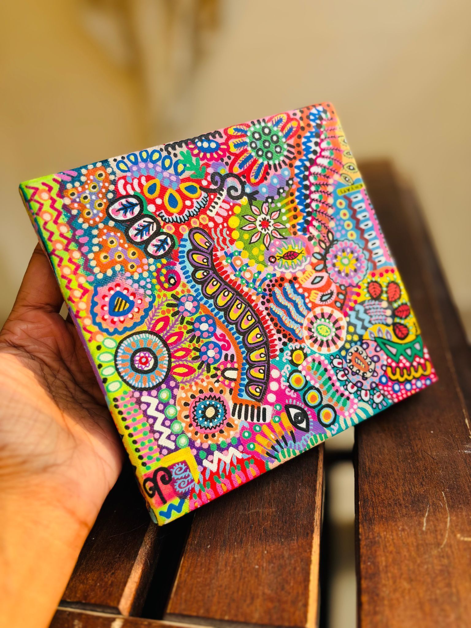 Garden of Cosmic Whimsy - Acrylic on Canvas