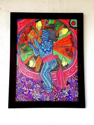 Little Krishna and His Devotees Canvas Print