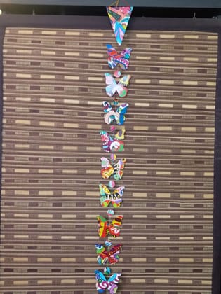 BRIGHT COLOR BUTTERFLY SHAPED BUNTING WITH TASSEL 2