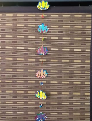 COLORFUL LOTUS FLOWER SHAPED BUNTING WITH TASSEL 1