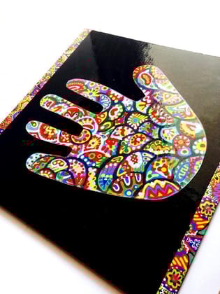 Haath-ee Black Square Mats - Set of 2