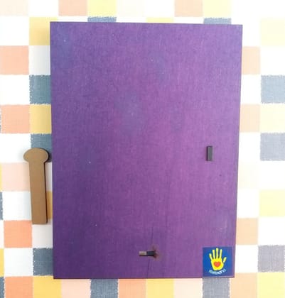 BRIGHT COLORS ART PHOTO FRAME WITH PURPLE BORDERS